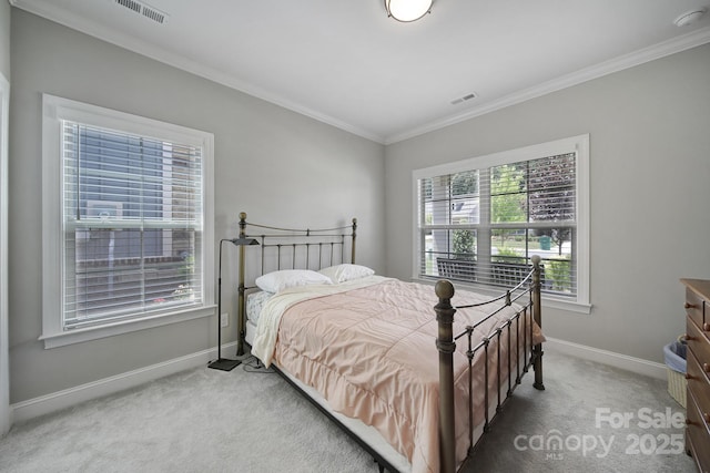 2019 Trailwood Dr, Matthews, NC 28104 - bedroom featuring carpet and ornamental molding