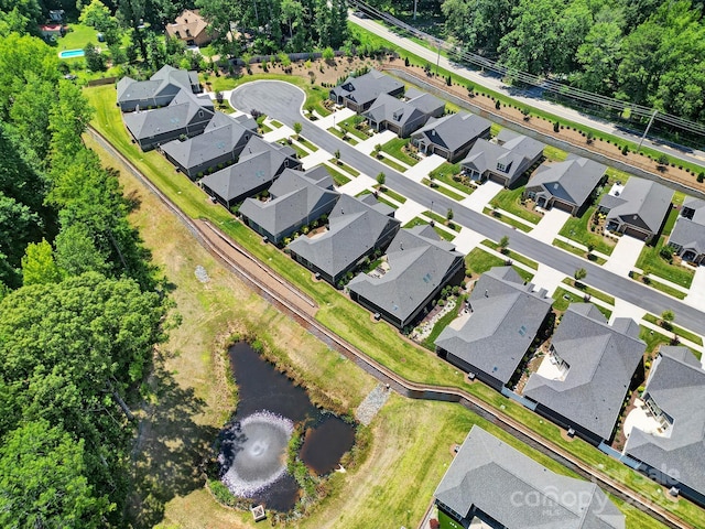 2019 Trailwood Dr, Matthews, NC 28104 - aerial view of residential area featuring a nearby body of water