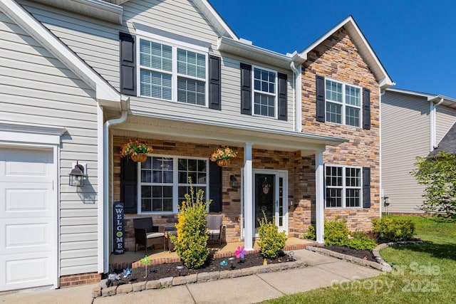 172 Roanoke Rd, Fletcher, NC 28732 - view of front of property featuring stone siding and a porch