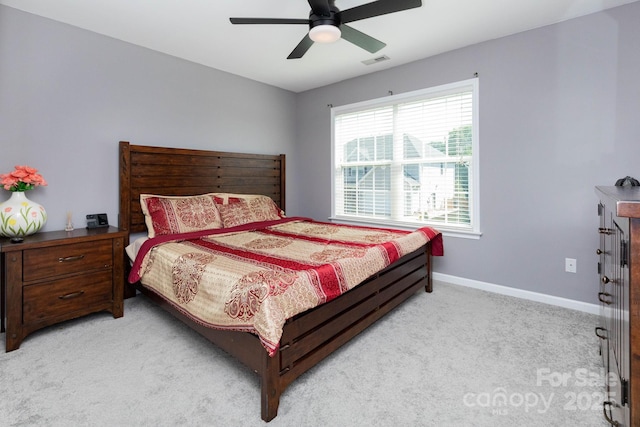 172 Roanoke Rd, Fletcher, NC 28732 - bedroom featuring light carpet and ceiling fan