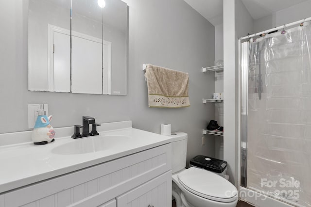 524 Bonview Ave, Lincolnton, NC 28092 - bathroom featuring a shower stall and vanity