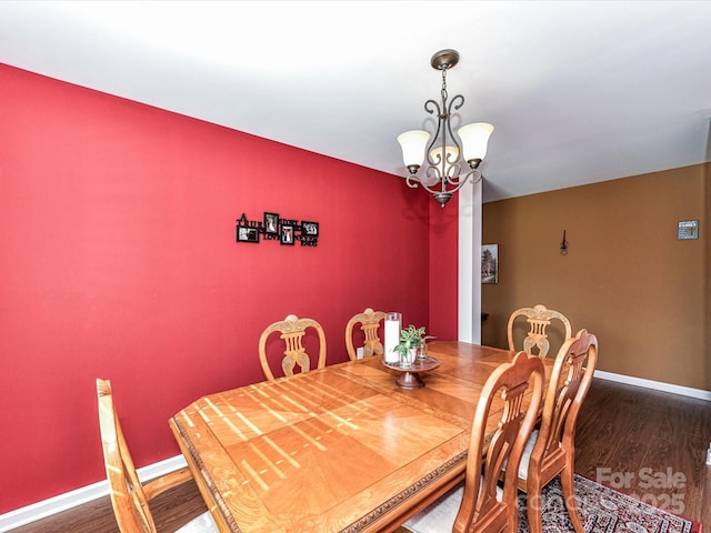 1374 Kent Downs Ave SW, Concord, NC 28027 - dining room featuring wood finished floors and a chandelier