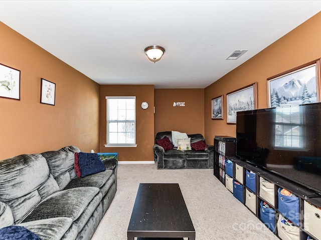 1374 Kent Downs Ave SW, Concord, NC 28027 - carpeted living room with baseboards