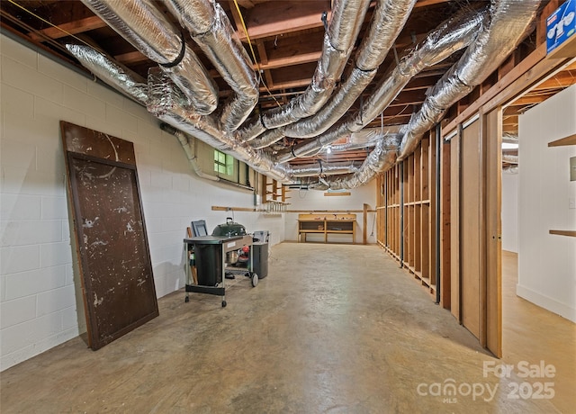 975 Buchanan Loop, Sylva, NC 28779 - unfinished below grade area with concrete block wall