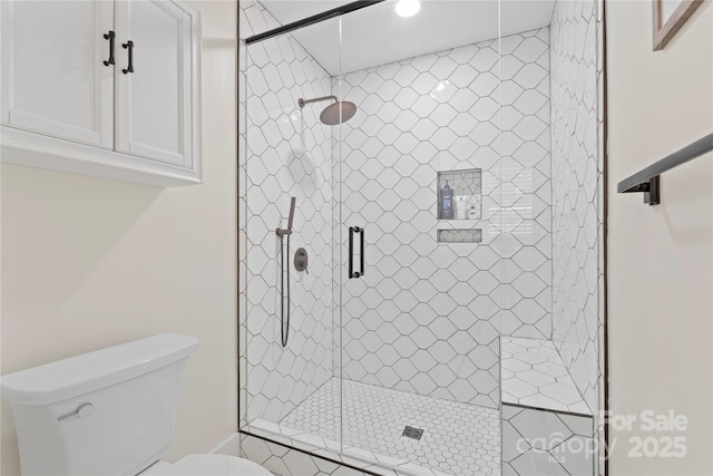4201 Tyndale Ave, Charlotte, NC 28210 - full bath with a stall shower and recessed lighting
