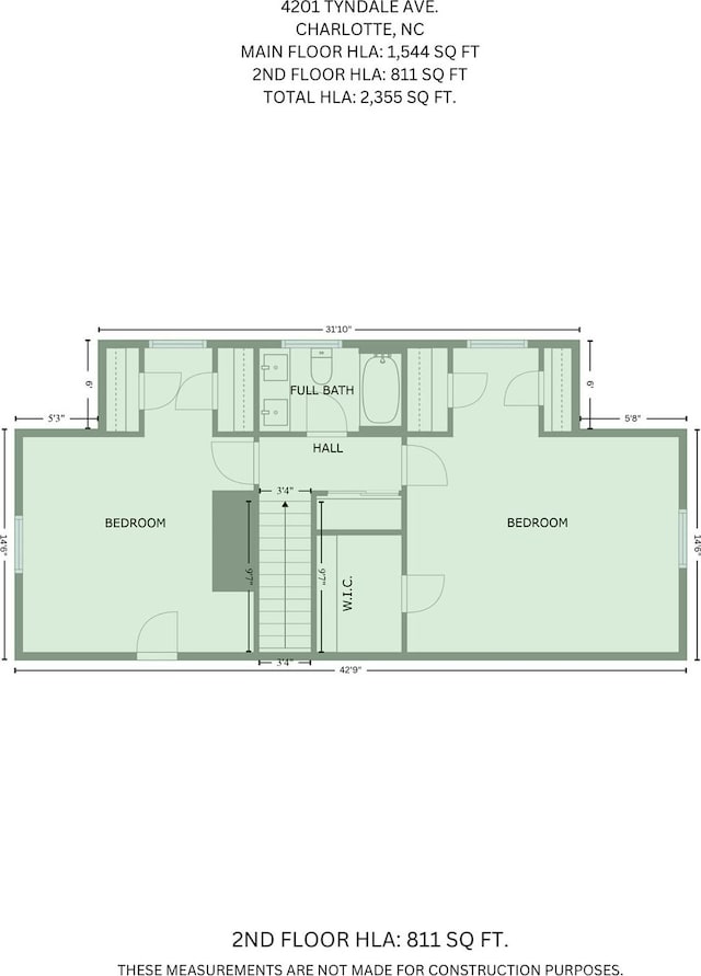 4201 Tyndale Ave, Charlotte, NC 28210 - view of floor plan / room layout