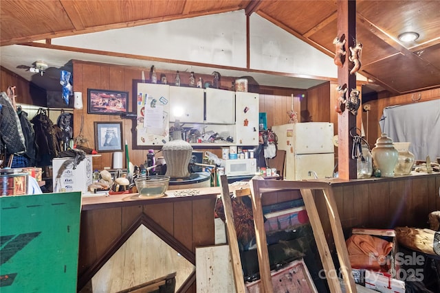 83 Lemon Tree Dr, Sylva, NC 28779 - misc room with wood walls, vaulted ceiling, and wooden ceiling