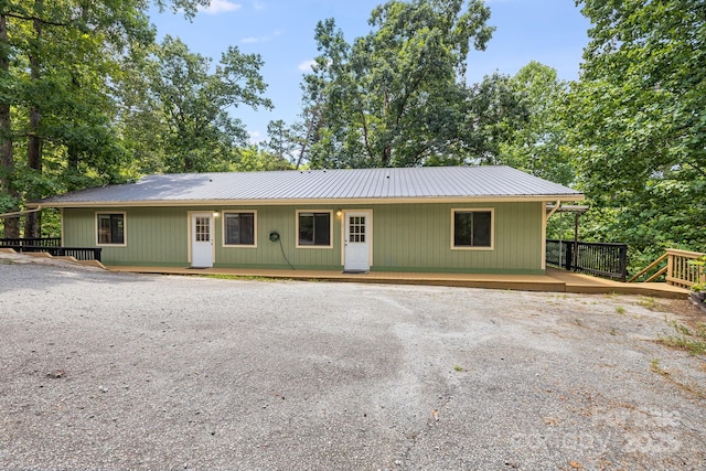 263 Shannons Walk, Lake Lure, NC 28746 - view of front facade with a metal roof and a deck