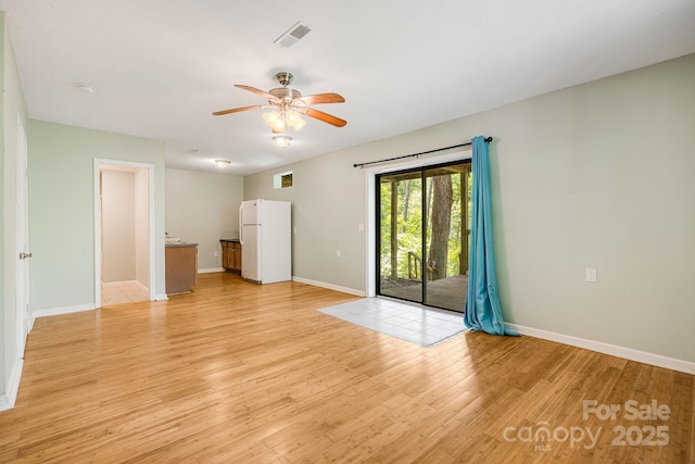 263 Shannons Walk, Lake Lure, NC 28746 - unfurnished room with ceiling fan, light wood-style floors, and a smoke detector