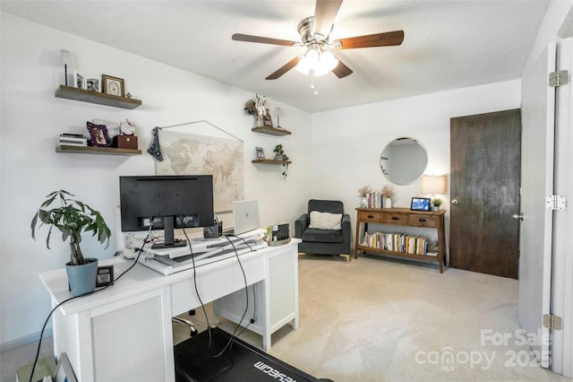 924 Holly Rd, Rock Hill, SC 29730 - office featuring ceiling fan and light carpet