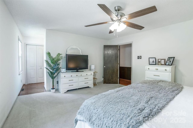 924 Holly Rd, Rock Hill, SC 29730 - bedroom featuring carpet floors and ceiling fan