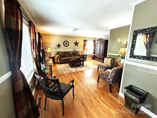 25 Norman Rd, Fletcher, NC 28732 - living room with wood finished floors and a textured ceiling