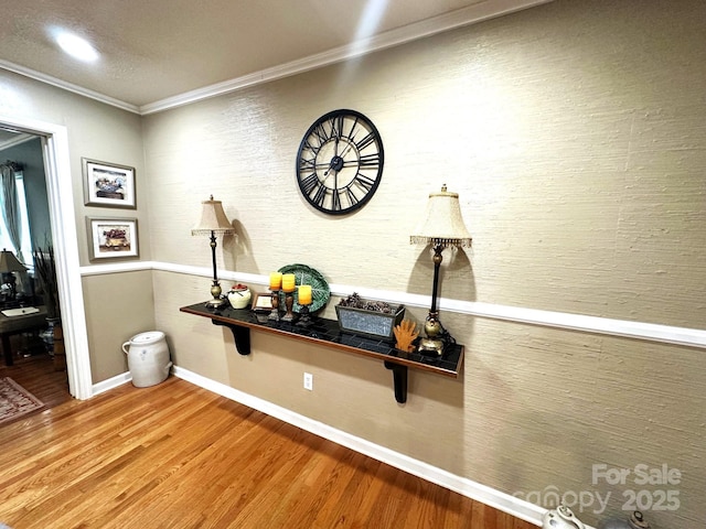 25 Norman Rd, Fletcher, NC 28732 - hall featuring ornamental molding, wood finished floors, and recessed lighting