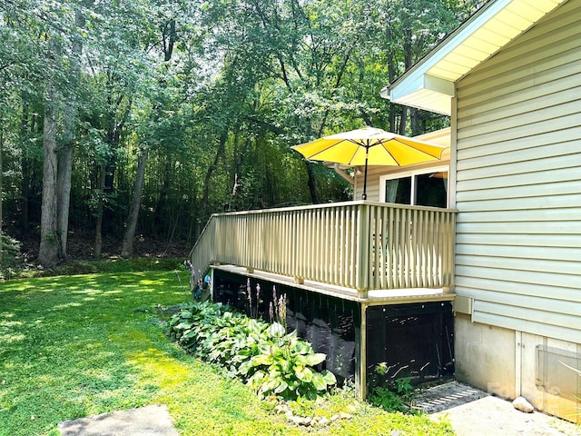 25 Norman Rd, Fletcher, NC 28732 - view of grassy yard with a wooden deck