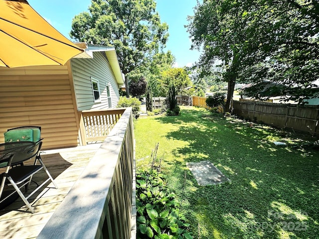 25 Norman Rd, Fletcher, NC 28732 - fenced backyard with a deck