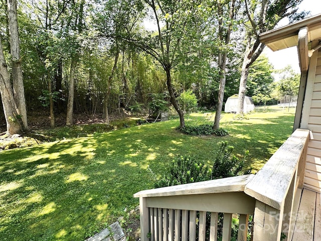 25 Norman Rd, Fletcher, NC 28732 - view of grassy yard with a storage shed