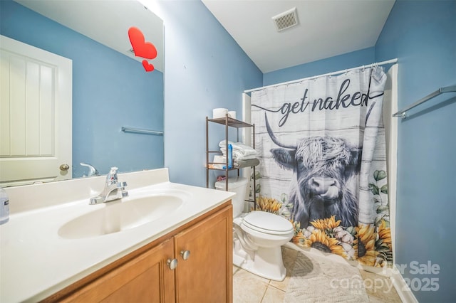 239 Shellbank Dr, Sneads Ferry, NC 28460 - full bathroom with vanity, tile patterned flooring, and curtained shower