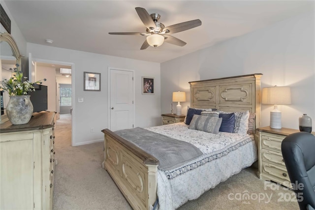 1076 Chicory Trce, Clover, SC 29710 - bedroom with light carpet and a ceiling fan
