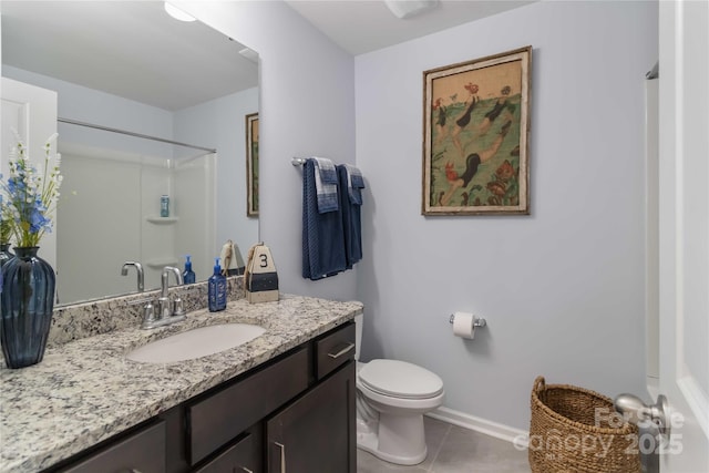 1076 Chicory Trce, Clover, SC 29710 - full bath featuring tile patterned flooring, vanity, and a shower