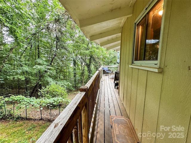 171 Windy Hill Dr, Franklin, NC 28734 - balcony with a wooded view