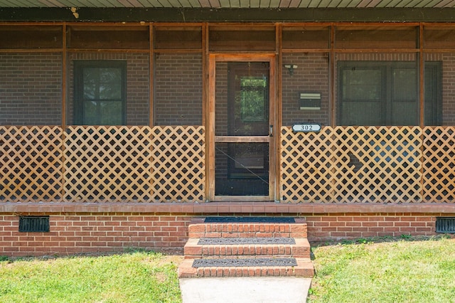 302 Planetree Dr, Belmont, NC 28012 - doorway to property with brick siding and crawl space