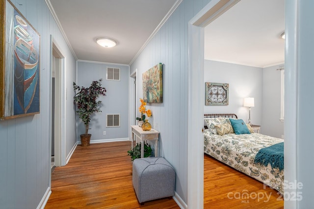 302 Planetree Dr, Belmont, NC 28012 - hall with wood finished floors and crown molding