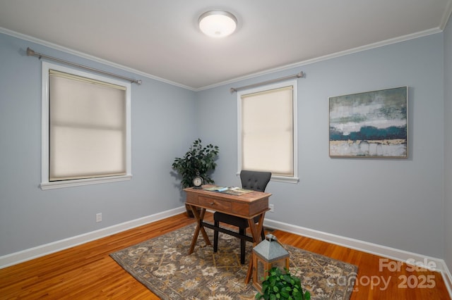 302 Planetree Dr, Belmont, NC 28012 - home office with crown molding and wood finished floors