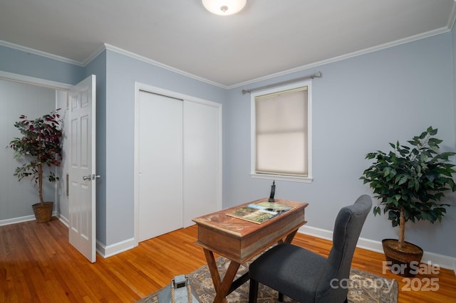 302 Planetree Dr, Belmont, NC 28012 - home office featuring wood finished floors and ornamental molding