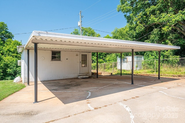 302 Planetree Dr, Belmont, NC 28012 - view of car parking featuring a storage shed