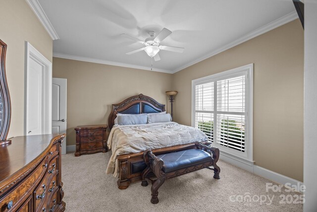 3211 Keady Mill Loop, Kannapolis, NC 28081 - bedroom featuring crown molding, carpet, and ceiling fan