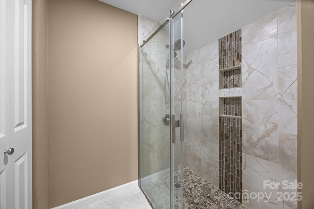 3211 Keady Mill Loop, Kannapolis, NC 28081 - full bath featuring a marble finish shower and baseboards