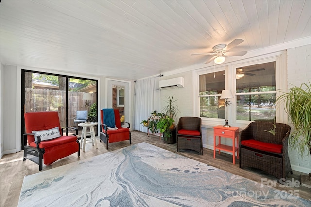 725 Plantation Rd, Lancaster, SC 29720 - sunroom / solarium with a wall mounted air conditioner and a ceiling fan