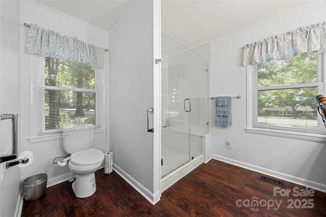 725 Plantation Rd, Lancaster, SC 29720 - bathroom featuring wood finished floors, a shower stall, and ornamental molding