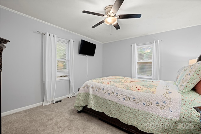 725 Plantation Rd, Lancaster, SC 29720 - carpeted bedroom featuring crown molding and ceiling fan