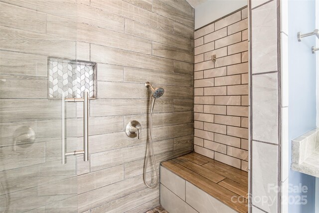 8909 Raven Park Dr, Charlotte, NC 28216 - bathroom with a shower stall and a relaxing sauna