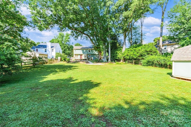 8909 Raven Park Dr, Charlotte, NC 28216 - fenced backyard featuring a shed
