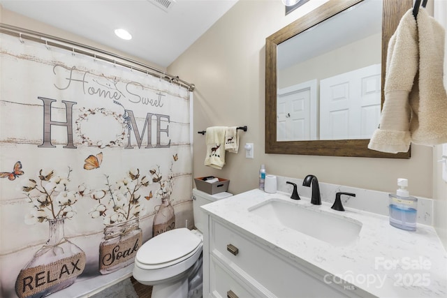 8333 Catawba Cove Dr, Belmont, NC 28012 - bathroom with vanity and a shower with shower curtain