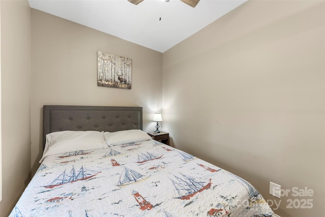 8333 Catawba Cove Dr, Belmont, NC 28012 - bedroom featuring vaulted ceiling and ceiling fan
