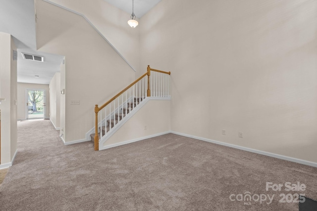 348 Tidmarsh Ct NW, Concord, NC 28027 - entryway with carpet and stairs