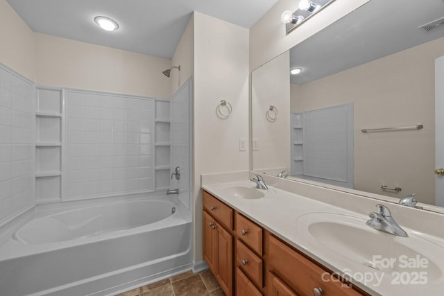 348 Tidmarsh Ct NW, Concord, NC 28027 - bathroom with washtub / shower combination and double vanity