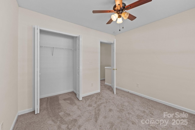 348 Tidmarsh Ct NW, Concord, NC 28027 - unfurnished bedroom featuring carpet floors, a closet, and ceiling fan