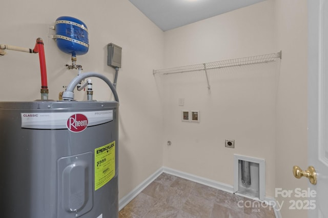 348 Tidmarsh Ct NW, Concord, NC 28027 - laundry area featuring water heater and washer hookup