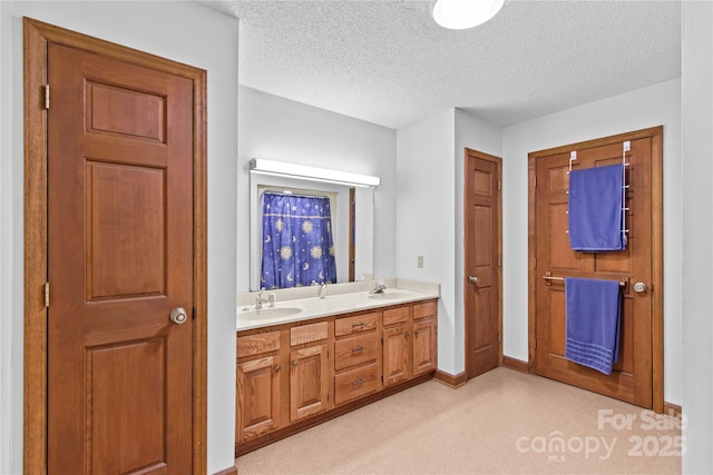 144 J And W Rd, Olin, NC 28660 - full bathroom with double vanity and a textured ceiling