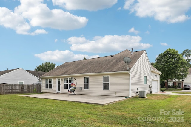 16009 Stuarts Draft Ct, Charlotte, NC 28278 - back of house featuring a garage, a patio area, and roof with shingles
