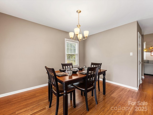 9237 N Vicksburg Park Ct, Charlotte, NC 28210 - dining room with a chandelier and wood finished floors