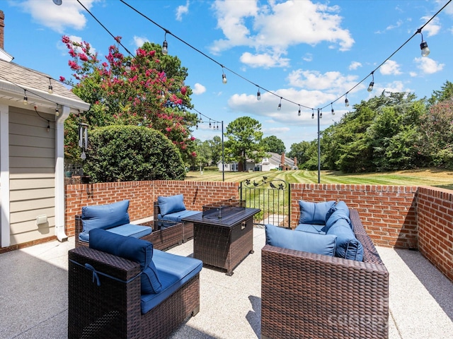 9237 N Vicksburg Park Ct, Charlotte, NC 28210 - view of patio with an outdoor living space
