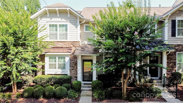 141 Leyton Loop Unit B, Mooresville, NC 28117 - view of front of home featuring stone siding