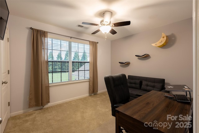 141 Leyton Loop Unit B, Mooresville, NC 28117 - office area with ceiling fan and light carpet