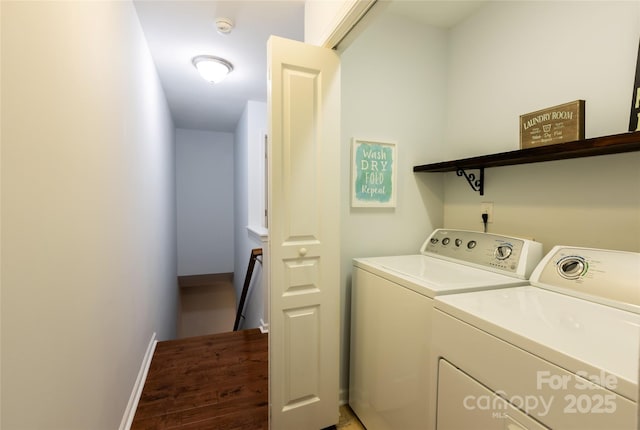 141 Leyton Loop Unit B, Mooresville, NC 28117 - laundry area with washer and clothes dryer and light wood-type flooring