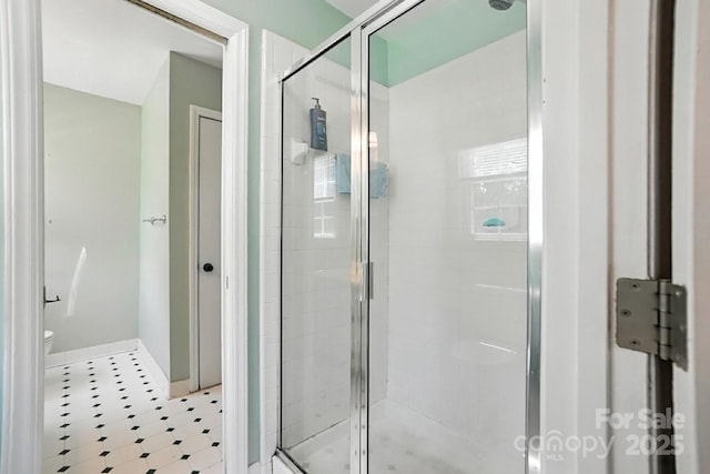 11100 Painted Tree Rd, Charlotte, NC 28226 - full bathroom featuring a shower stall and tile patterned floors